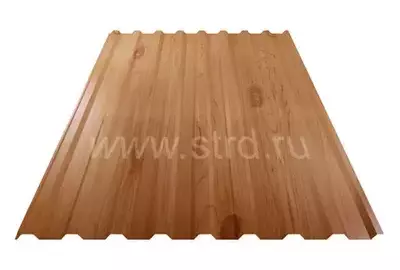 Профнастил C 20 0.45мм SteelArt 3D Россия Золотой орех 3D текстур. SteelX