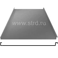 Фальцевая панель ЮджинСТрой фальц двойной стоячий 625/520мм Оцинкован 0.7мм . Zn (цинк)