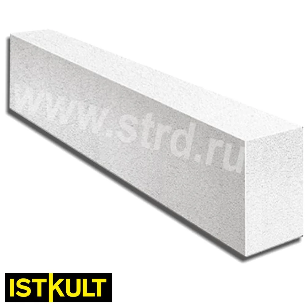 Перемычка армированная газобетонная Istkult несущая 2500*100*250 D600кг/м3 В5 553кг/пог. м.