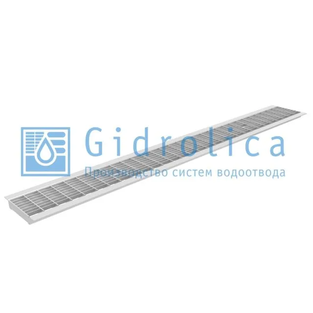 501 Решетка лотка ячеистая сталь оцинкованная 1000*136*20мм DN 100 В125 Gidrolica