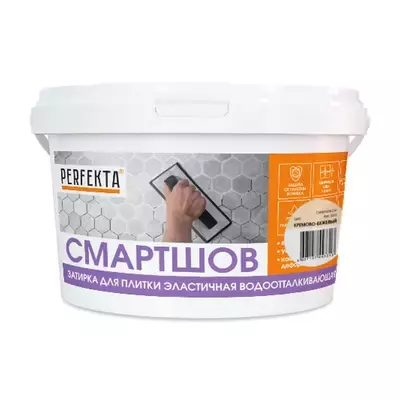 Затирка цементная Perfekta Смартшов кремово-бежевый 2кг