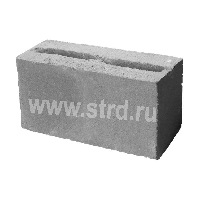 Блок КПР-ПР-ПС-390-100-F50-1700 бетонный РР Девелопмент перегородочный 2-пустотный 390*120*188 D1700кг/м3 М100кг/см2