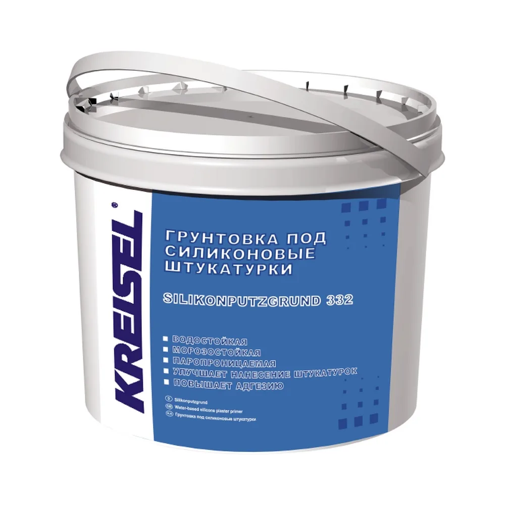 Грунтовка полимерная Kreisel 332 SILIKON-PUTZGRUND цвет. под силикон. штукат. color (группа 3-4) 20кг позиция под заказ