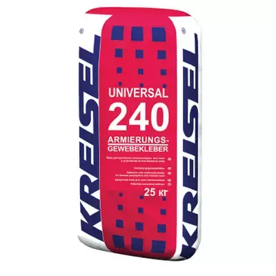 Штукатурно-клеевая смесь Kreisel 240 UNIVERSAL-ARMIERUNGS-GEWEBEKLEBER для утеплителя серый 25кг позиция под заказ