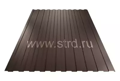 Профнастил C 8 0.5мм PURRUS матовый Россия RR 32 (коричневый) Stynergy