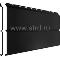 Сайдинг Lбрус XL 360*335мм 0.45мм Viking Россия в пленке RAL 9005 (черный) Металл Профиль
