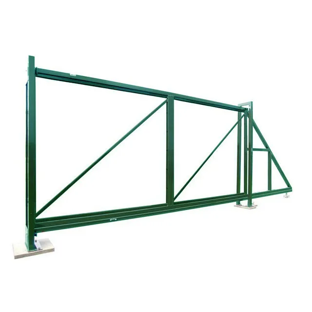 Ворота откатные каркас Colority Zinc 2м 4м RAL 6005 (зеленый) Grand Line