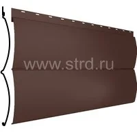 Сайдинг Блок-хаус гофр 365*335мм 0.5мм Rooftop Бархат Россия RAL 8017 (коричневый) Stynergy
