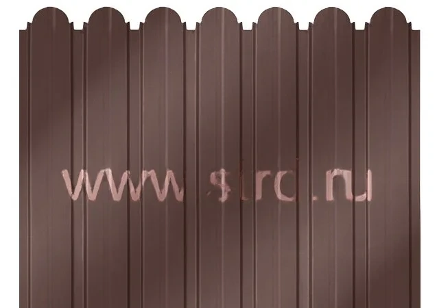 Профнастил фигурный C 10 0.45мм Drap TwinColor Россия RAL 8017 (коричневый) Grand Line