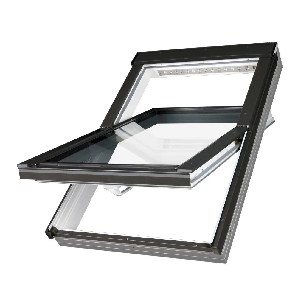 Окно мансардное Fakro Profi PTP-V U4 ThermoPro 66*118см ПВХ белый ручка снизу двухкамерный