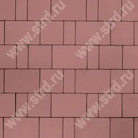 Тротуарная плитка Новый город 40 Красный верхний прокрас на сером цементе основа - серый цемент набор на м2 t=40мм МЗ 342
