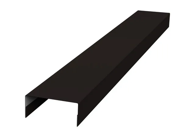 Крышка 30*15мм 0.5мм Rooftop Бархат RAL 9005 (черный) 2м Grand Line