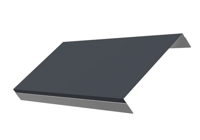 Ламель Техас обратная 150мм 0.5мм Rooftop Бархат RAL 7024 (серый) Grand Line