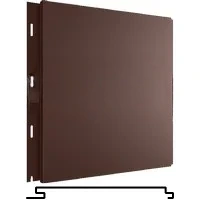 Стеновая панель Вертикаль Classic 200×176 мм 0,5 мм Rooftop Бархат Россия в пленке RAL 8017 (коричневый) Grand Line