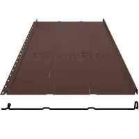 Фальцевая панель Grand Line Кликфальц Line 542/510мм Drap TX 0.45мм RAL 8017 (коричневый)