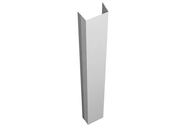 Крепежная планка нижняя 0.45мм Drap TX RAL 9003 (белый) 1.8м Grand Line