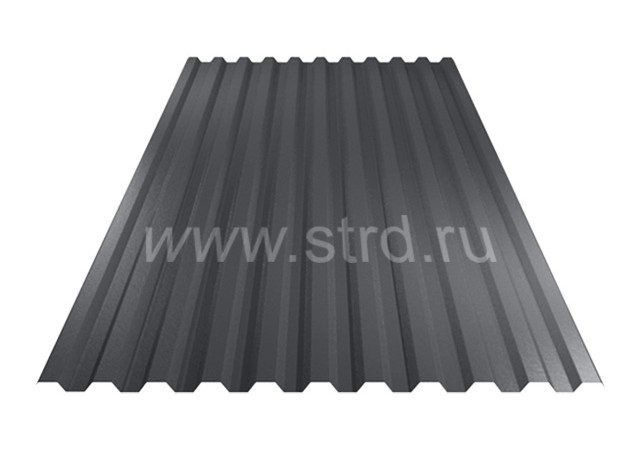 Профнастил C 21 0.45мм Drap TX двусторонний Россия RAL 7024 (серый) Grand Line