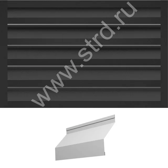 Ламель Милан 0.45мм Drap TX двусторонний RAL 8017 (коричневый) Grand Line