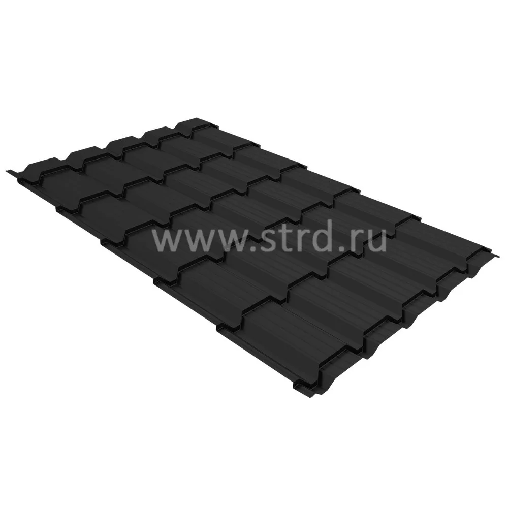 Металлочерепица Quadro Profi 0.5мм Velur Россия RAL 7016 (серый) Grand Line