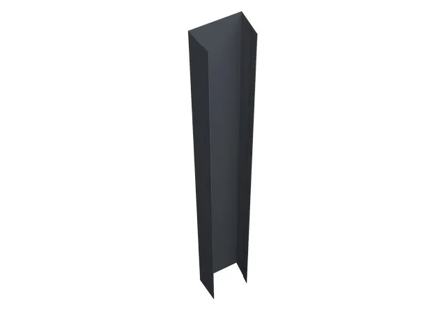 Крепежная планка верхняя 0.45мм Drap TwinColor RAL 7024 (серый) 1.8м Grand Line