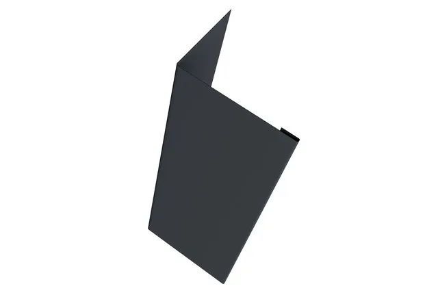 Нащельник (для ворот и калиток) 25*35мм 0.45мм Drap TwinColor RAL 7024 (серый) 1.68м Grand Line