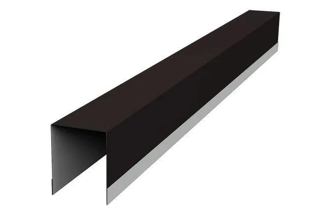 Планка опорная составная внутренняя 0.5мм PurPro матовый RAL 9005 (черный) 1.8м Grand Line