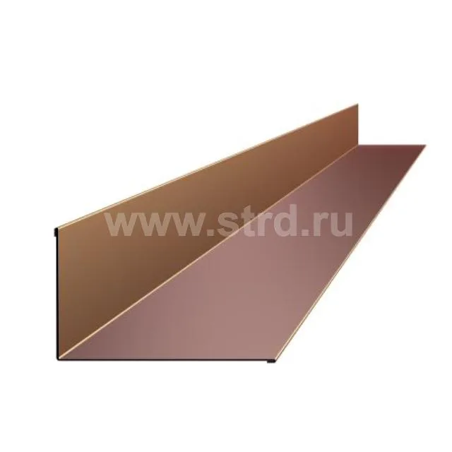 Планка примыкания верхняя для профнастила для металлочерепицы 250*147мм сталь 0.5мм Skardex matt 2м SteelX