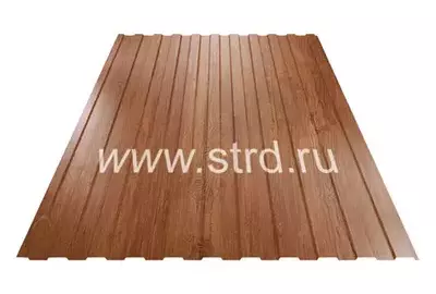 Профнастил МП 10 0.45мм Ecosteel теxture Россия Дуб Металл Профиль