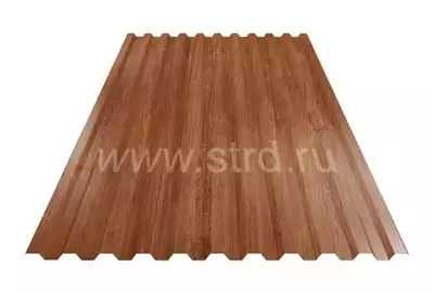 Профнастил C 21 0.45мм Ecosteel теxture Россия Дуб Металл Профиль