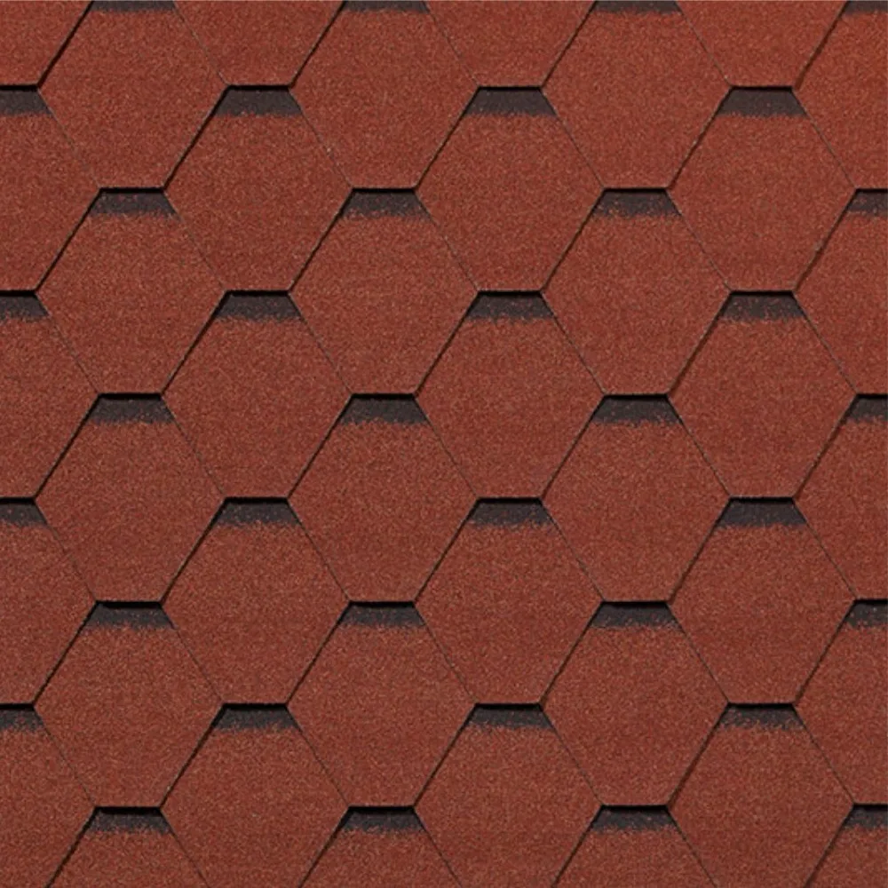 Гибкая черепица RoofShield Классик Стандарт Кирпично-красный с оттенением