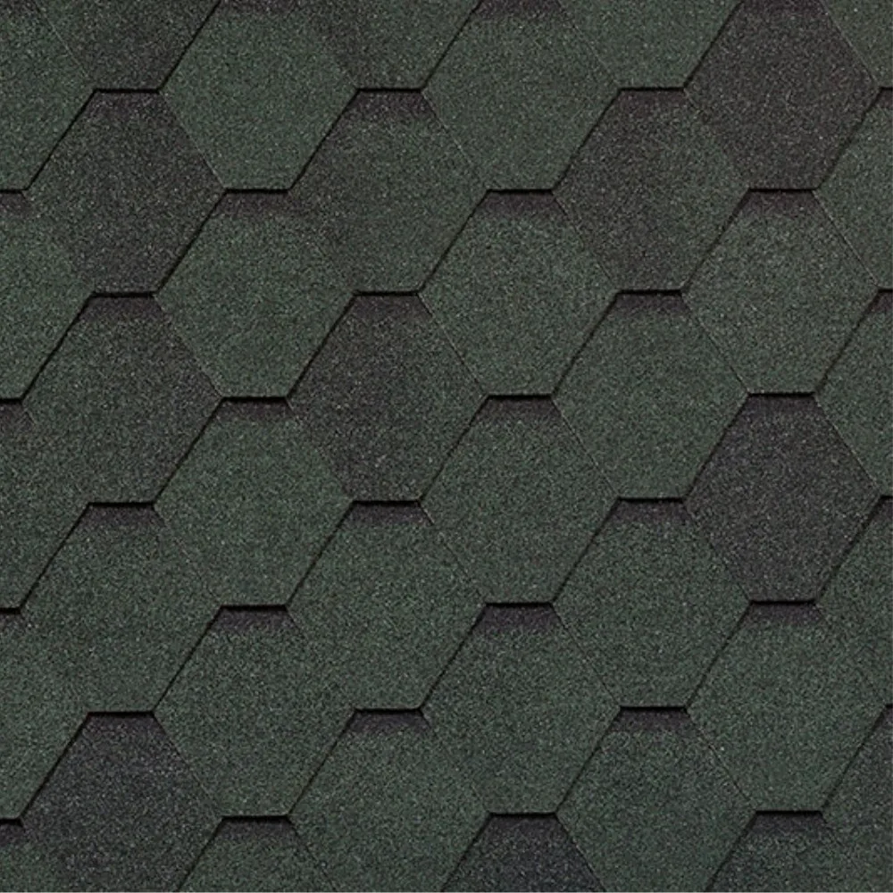 Гибкая черепица RoofShield Фемили Эко Лайт Стандарт Зеленый с оттенением