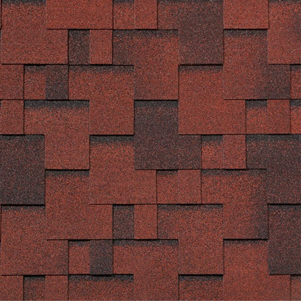 Гибкая черепица RoofShield Фемили Эко Лайт Модерн Красный с оттенением