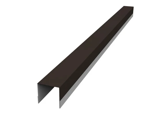 Планка вертикальная обратная 0.5мм PurPro RR 32 (коричневый) 1.8м Grand Line
