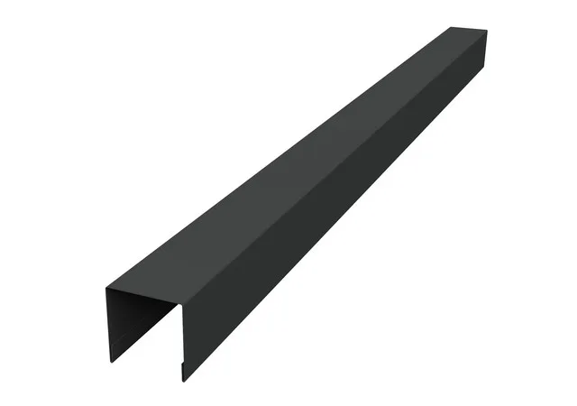Планка вертикальная лицевая 0.5мм Velur RAL 7016 (серый) 1.8м Grand Line