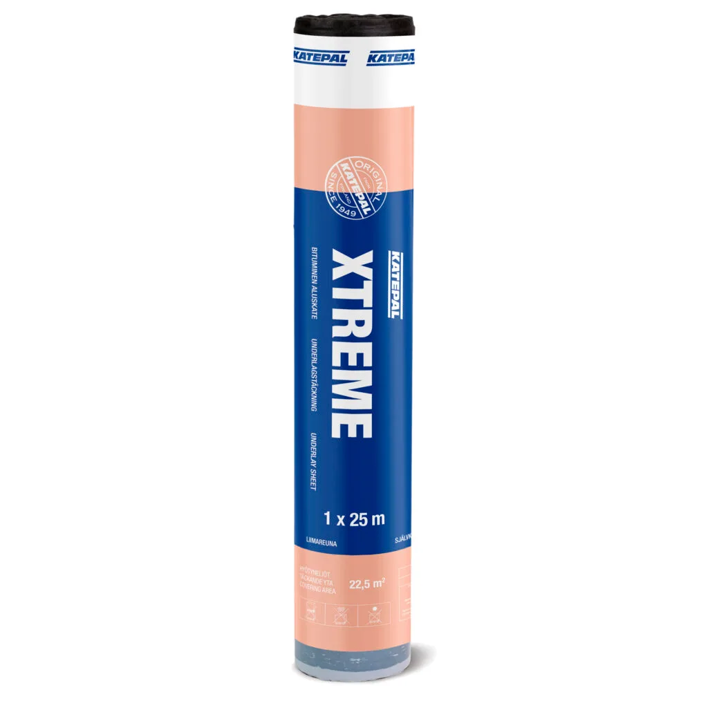 Подкладочный ковер Katepal Xtreme самоклеящаяся полоса, прибивается 25м2/упак 25000мм