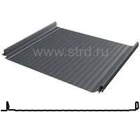 Фальцевая панель Grand Line Кликфальц Pro Gofr 517/470мм Атлас 0.5мм RAL 7024 (серый)