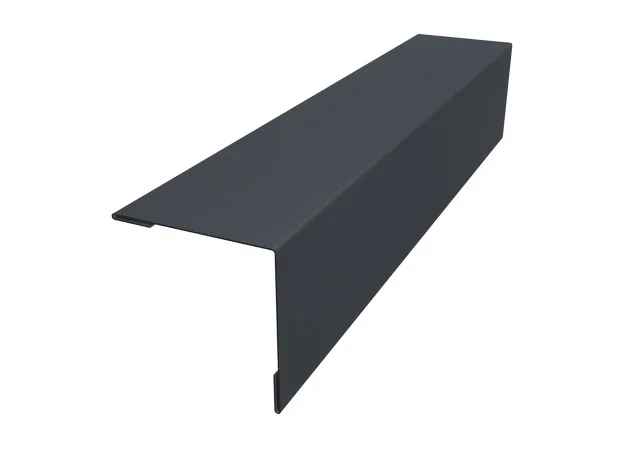 Планка завершающая 50*50мм 0.5мм Атлас RAL 7024 (серый) 2м Grand Line