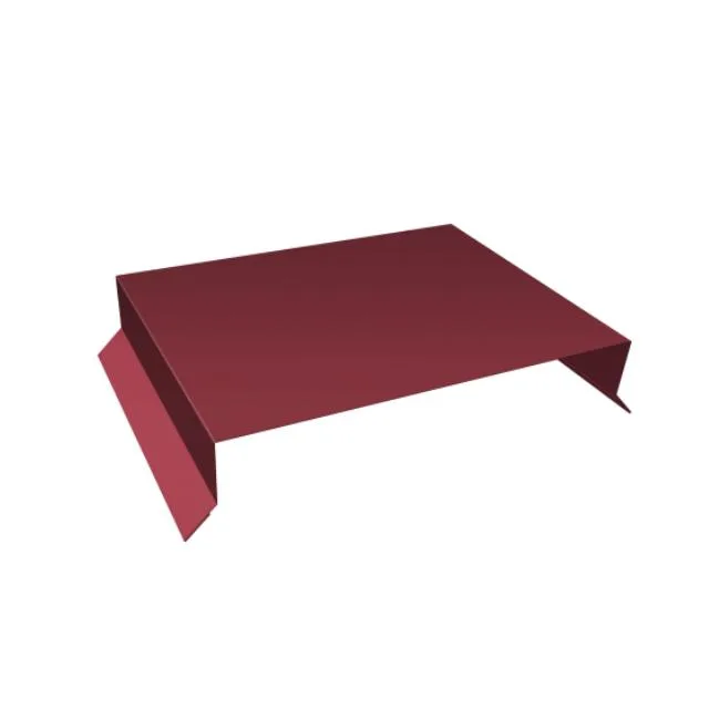 Парапетная крышка прямая для забора для профнастила 125мм сталь 0.5мм Drap TX 2м Grand Line