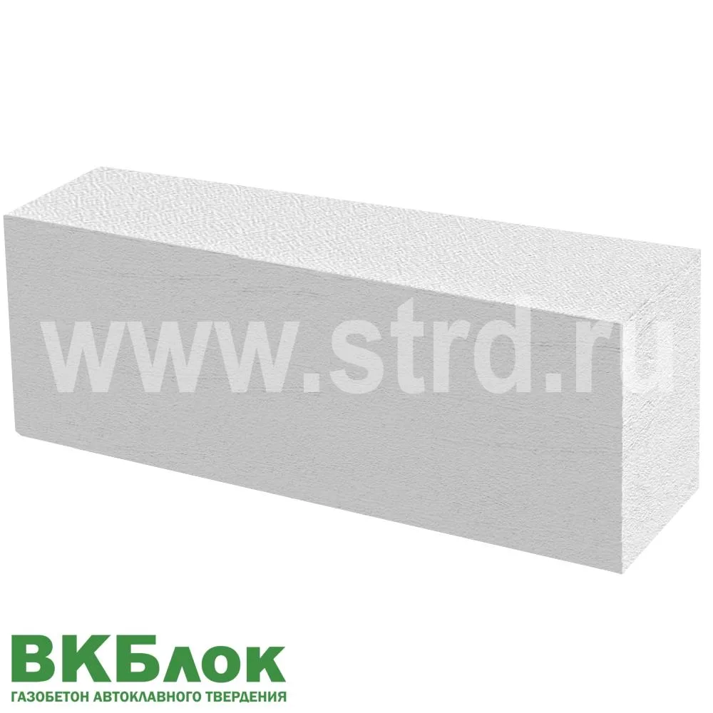 Блок газобетонный ВКБлок перегородочный 625*250*150 D500кг/м3 В2,5