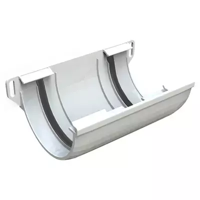 Соединитель желоба Ruplast 125мм Белый