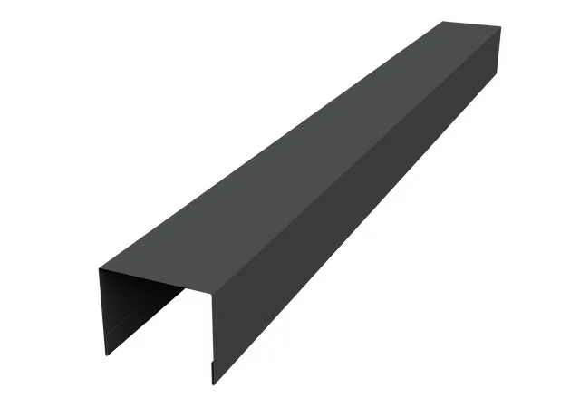 Крышка 50*75мм 0.45мм Полиэстер двусторонний RAL 7016 (серый) 2.5м Grand Line
