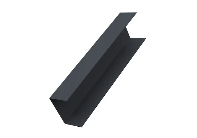 Крышка (для ворот и калиток) 65*60мм 0.45мм Drap TwinColor RAL 7024 (серый) 3м Grand Line