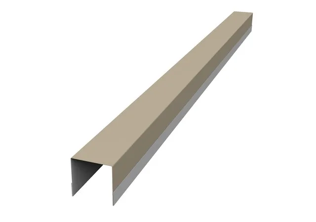 Планка вертикальная обратная 0.45мм Drap TX RAL 1015 (бежевый) 2м Grand Line
