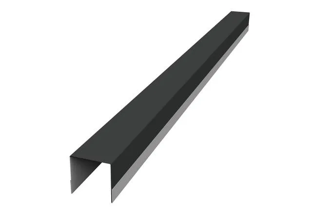 Планка вертикальная обратная 0.5мм Drap TX RAL 7016 (серый) 2.5м Grand Line