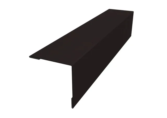 Планка завершающая 50*50мм 0.5мм Сатин матовый RAL 9005 (черный) 2.5м Grand Line