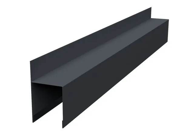 Планка опорная составная внешняя 0.45мм Drap TwinColor RAL 7024 (серый) 2.5м Grand Line