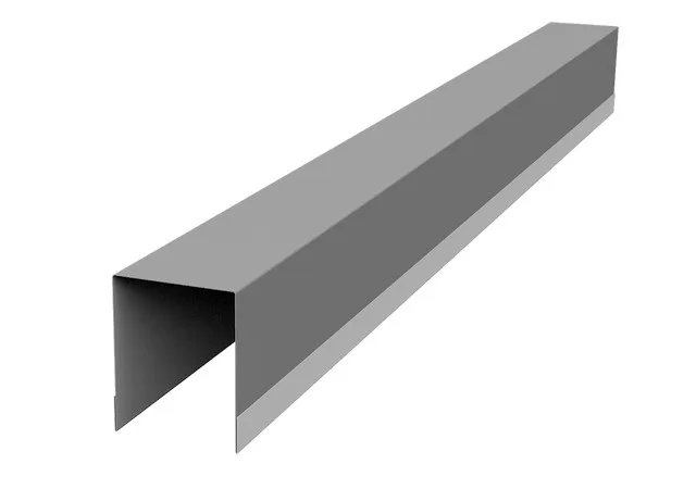 Планка опорная составная внутренняя 0.45мм Полиэстер RAL 9006 (серый) 3м Grand Line