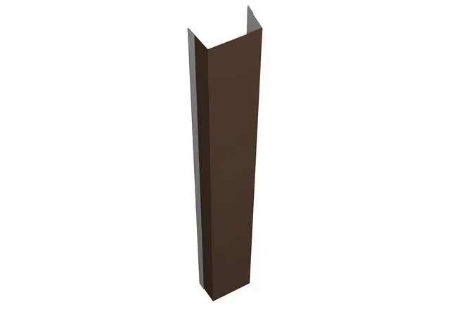 Крепежная планка нижняя 0.5мм PurPro RAL 8017 (коричневый) 3м Grand Line