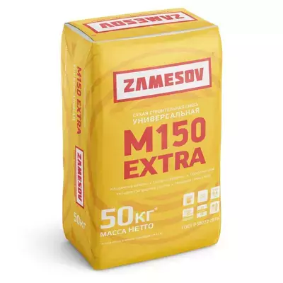 Кладочная смесь цементная М150 Zamesov Extra универсальная серый 50кг