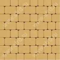 Тротуарная плитка Новая классика 1НКЛ5Ф Желтый б/ц верхний прокрас на белом цементе основа - серый цемент набор на м2 t=50мм Нобетек